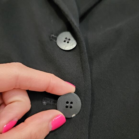 Lafayette 148 Wool Blazer Size 10P Petite Classic Black Jacket Made in NYC USA - Picture 10 of 10